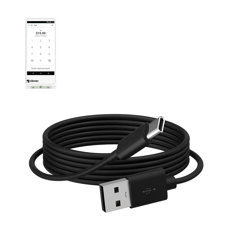 Câble de charge USB-A vers USB-C pour terminaux portatifs de point de vente Clover Flex | Agoz