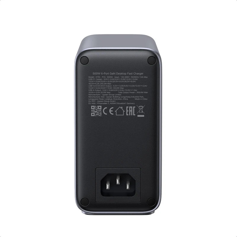UGREEN Nexode 500W Chargeur rapide de bureau GaN 6 ports