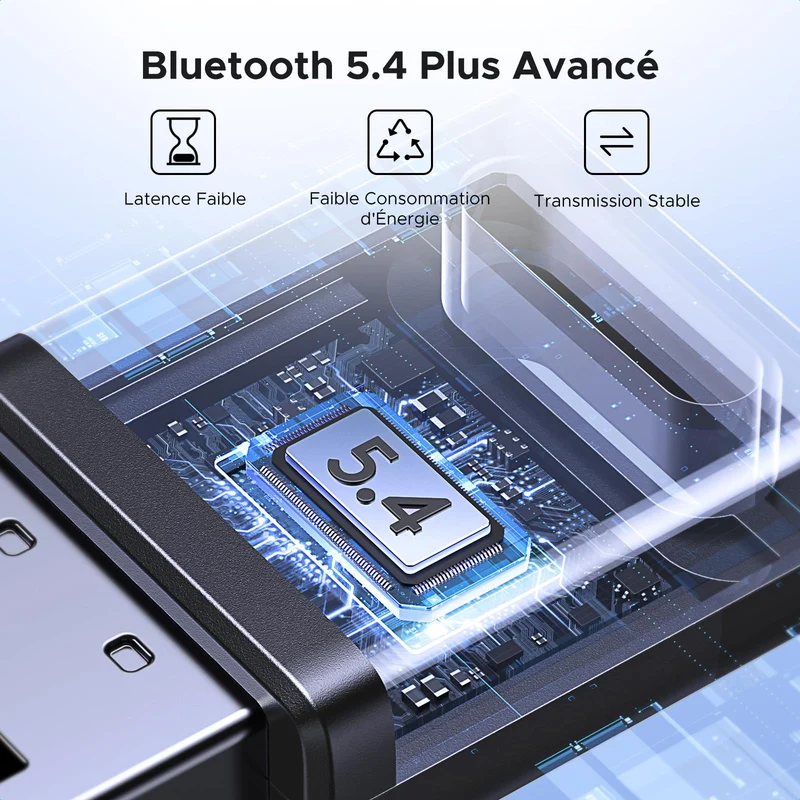UGREEN Dongle Bluetooth 5.4 Clé Bluetooth USB pour PC Adaptateur USB Bluetooth Faible Latence