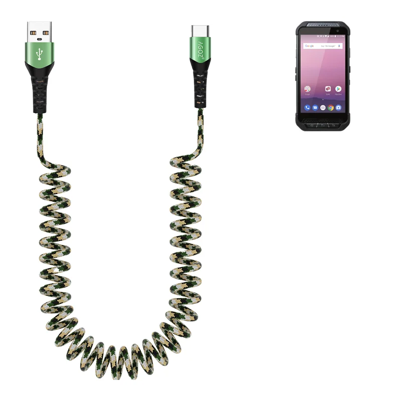 Câble de charge USB-C en spirale pour ordinateur mobile Point, zones de travail | Agoz