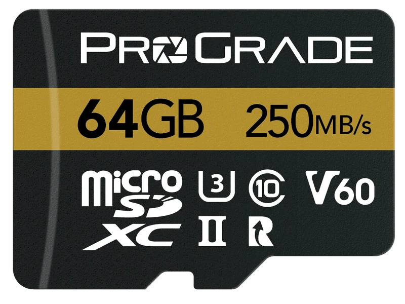 Manufacturer Refurbished microSDXC UHS-II V60 Memory Card (250MBps)