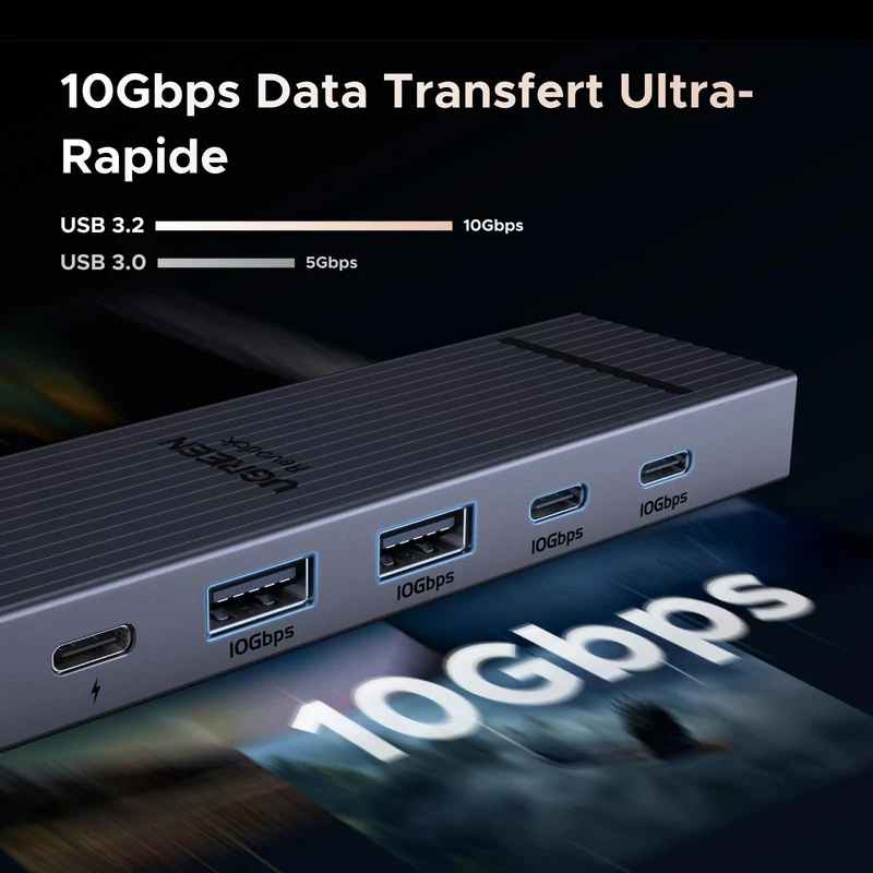 UGREEN Revodok Pro 106 Station d'accueil 6-en-1 (4K60Hz, PD100W)