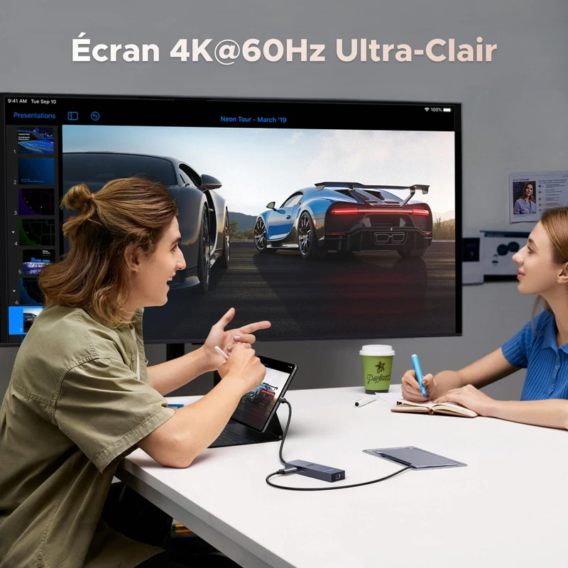 UGREEN Revodok Pro 1061 Hub USB-C 6-en-1 (10Gbps, 4K@60Hz, PD100W)