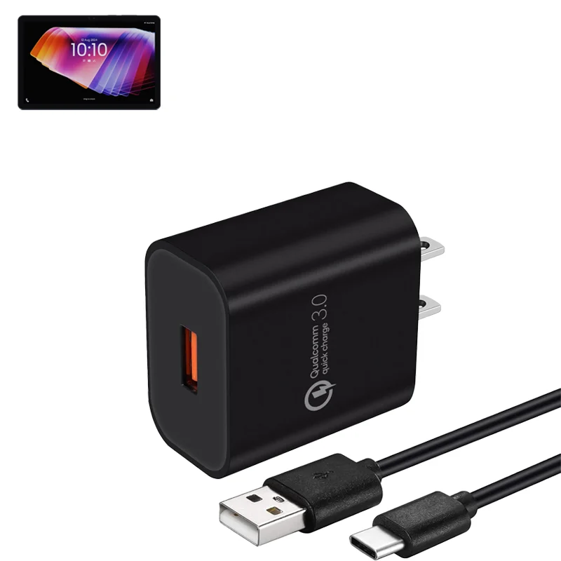 Chargeur mural avec USB-A vers USB-C pour tablette Rhino
