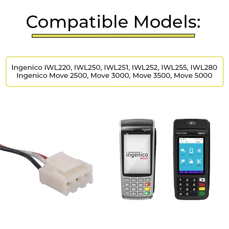 Batterie de remplacement de 2200mAh pour terminaux POS Ingenico | Agoz