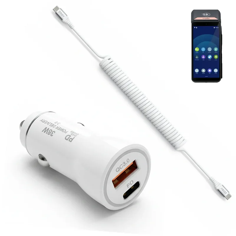 Chargeur de véhicule 38W pour terminaux POS mobiles Ingenico | Agoz