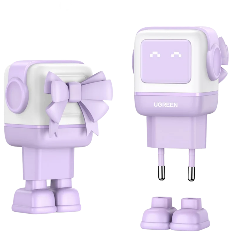 UGREEN Uno Chargeur 65W USB C Rapide 3 Ports (Violet)