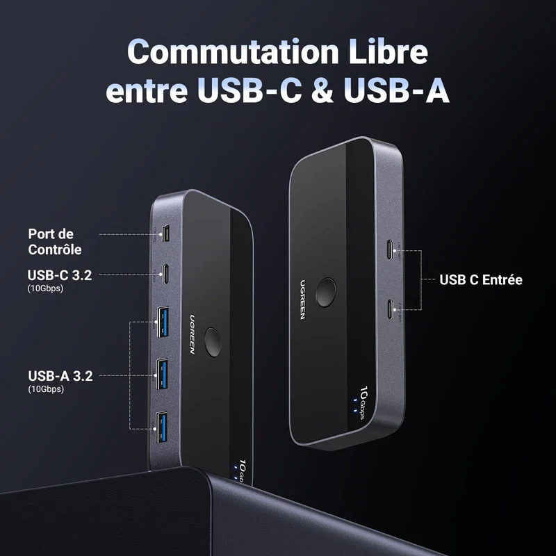 UGREEN Switch USB C 3.2 10Gbps 4 Ports USB Switch