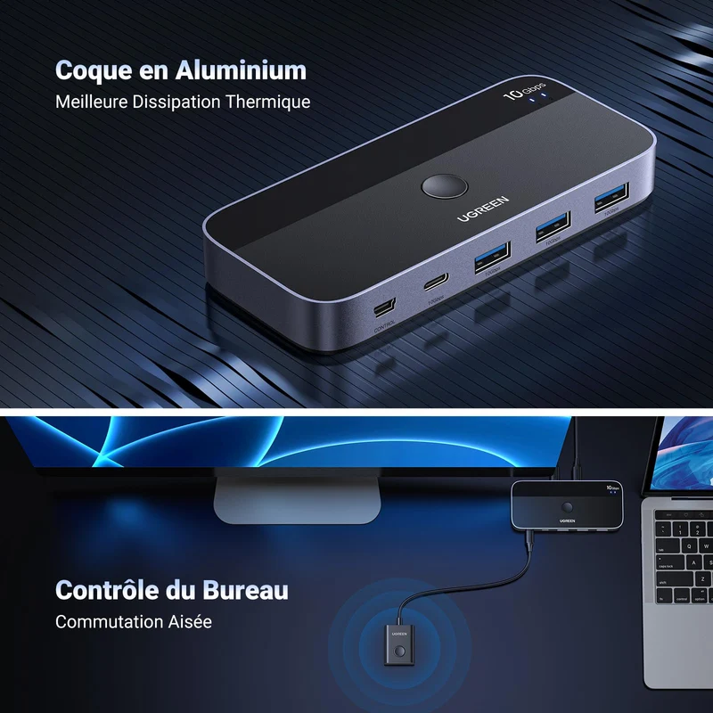 UGREEN Switch USB C 3.2 10Gbps 4 Ports USB Switch