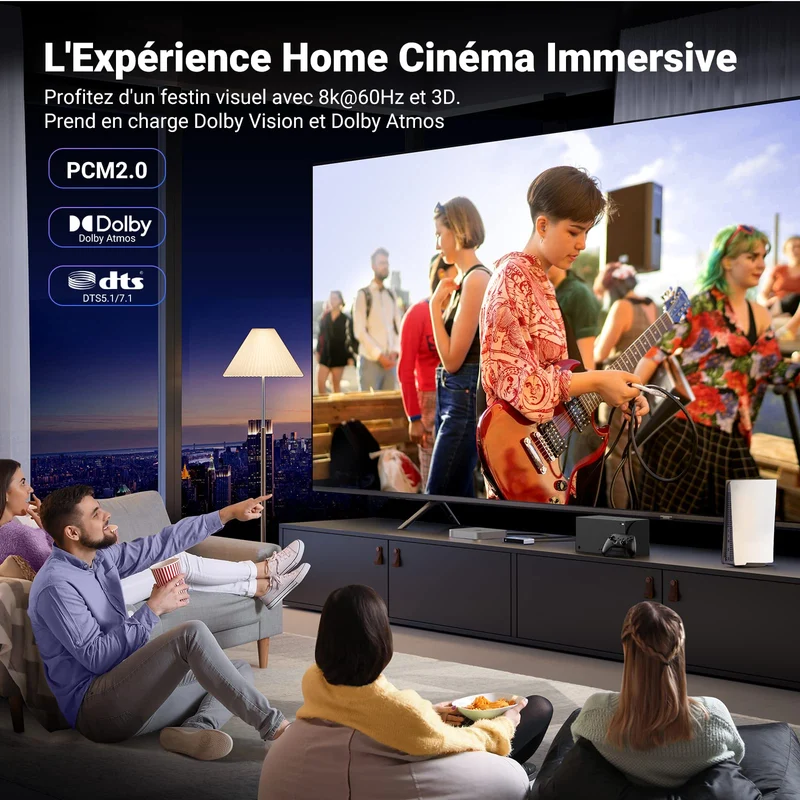 UGREEN Switch HDMI 2.1 8K 60Hz Commutateur HDMI 4K 120Hz 1080P Dolby Vision Atmos HDR 3D Haute Vitesse 48Gbps