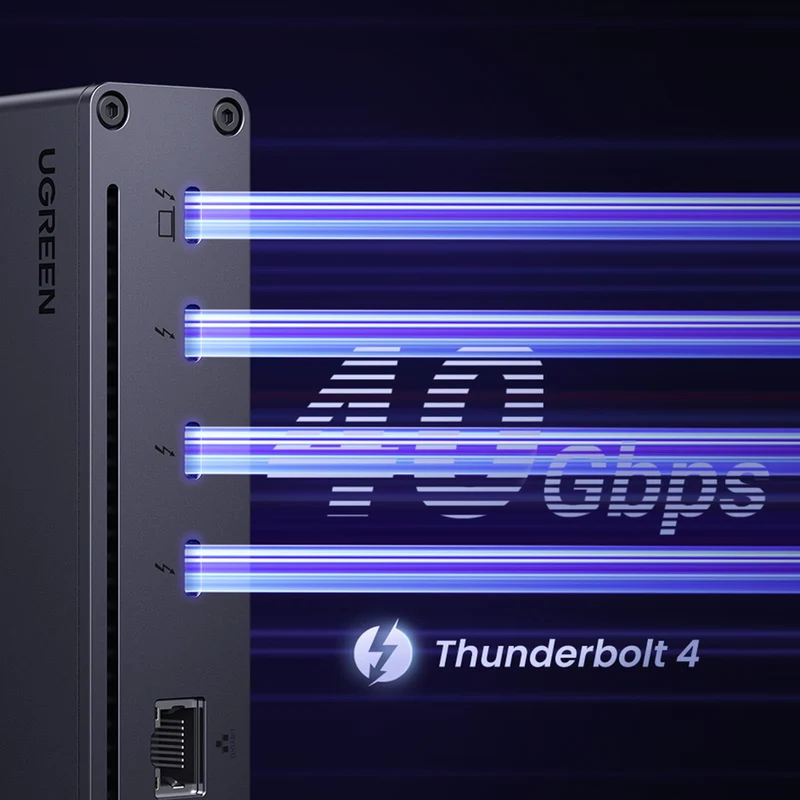 UGREEN Revodok Max 208 Dock Station Accueil 8 en 1 Triple Thunderbolt 4 15W (40Gbps 8K30Hz )