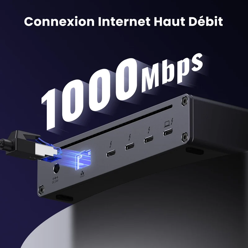 UGREEN Revodok Max 208 Dock Station Accueil 8 en 1 Triple Thunderbolt 4 15W (40Gbps 8K30Hz )