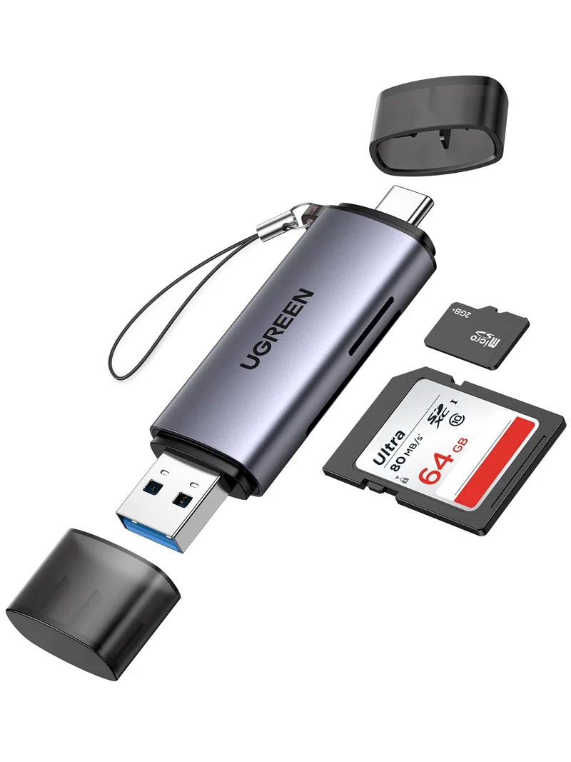 UGREEN Lecteur de Carte SD Micro SD USB C USB 3.0 2 en 1 Adaptateur