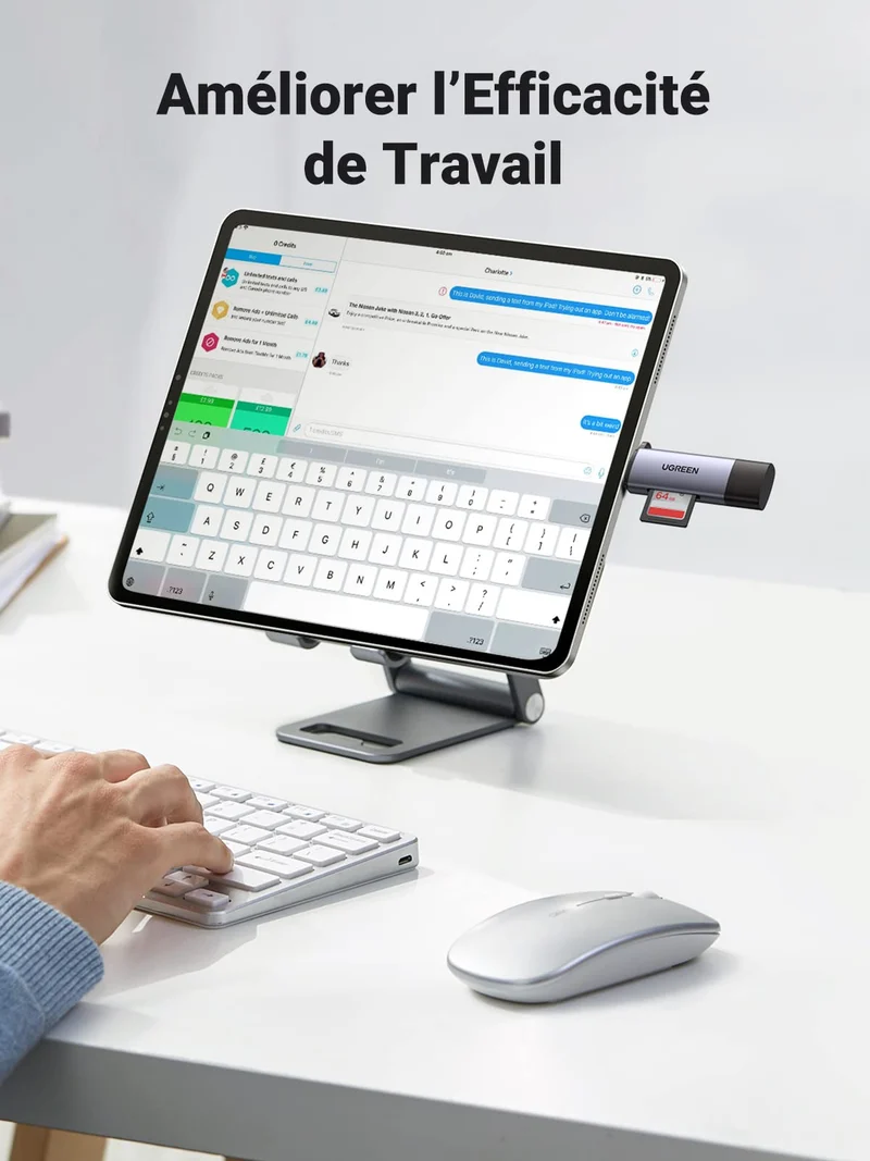 UGREEN Lecteur de Carte SD Micro SD USB C USB 3.0 2 en 1 Adaptateur