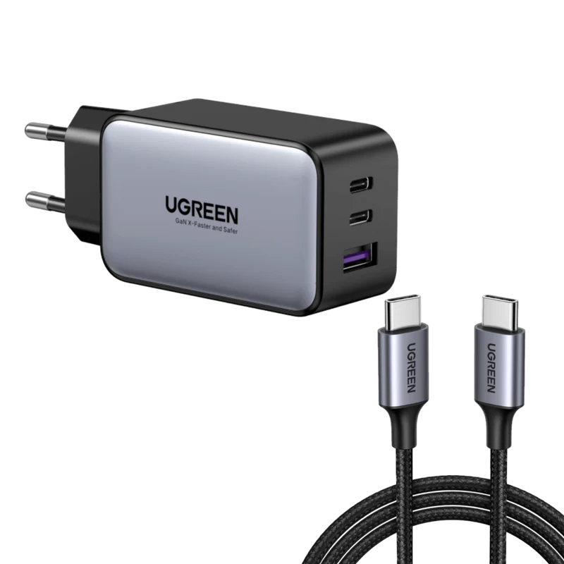 UGREEN Nexode Chargeur de Voyage 65 W 3 ports