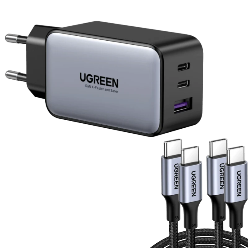 UGREEN Nexode Chargeur de Voyage 65 W 3 ports