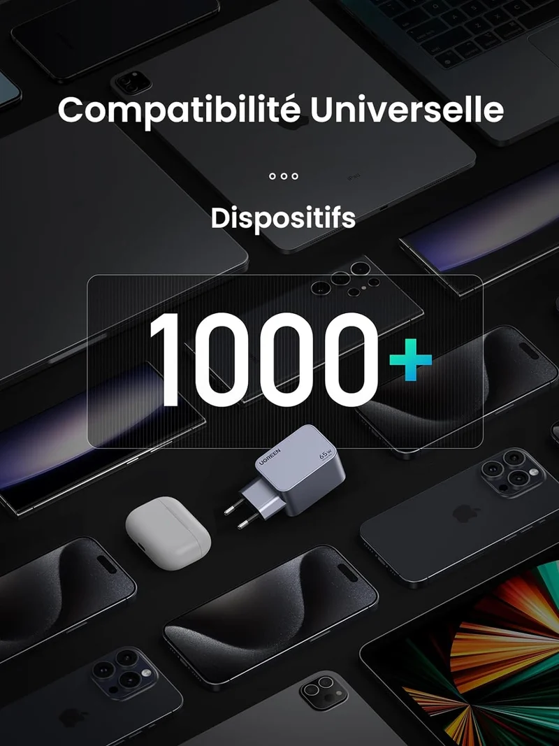 UGREEN Nexode Pro 65W 3 Port GaN Fast Chargeur