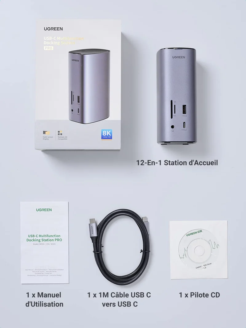UGREEN Revodok Dock Station Accueil 12 en 1