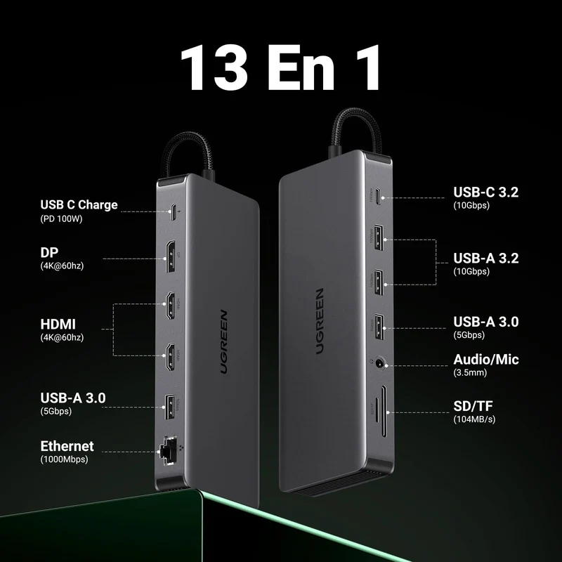 UGREEN Revodok Pro 313 13-en-1 Station d'accueil 4K60Hz