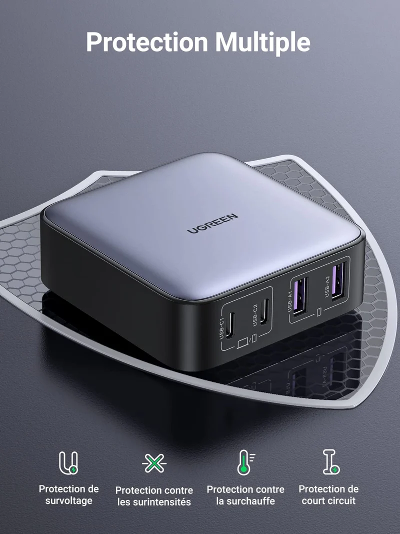 UGREEN Nexode 65W Chargeur USB C 4 Ports