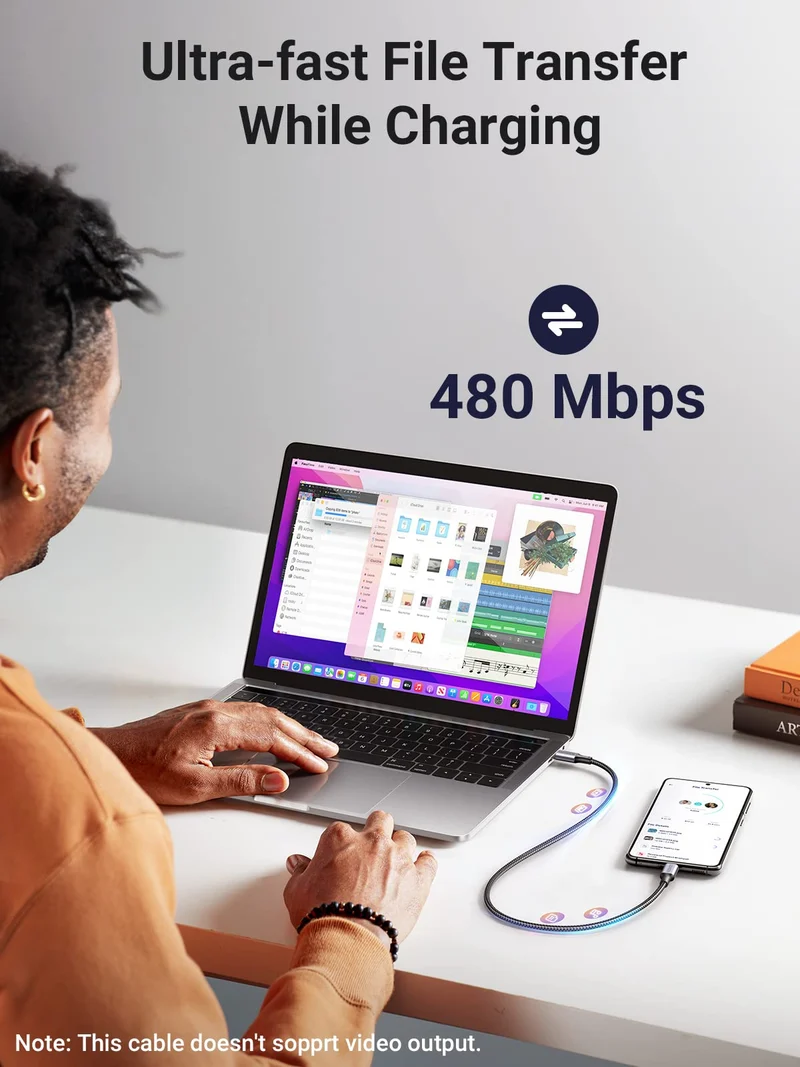 UGREEN Lot de 2 Câble USB C vers USB C Nylon Tressé PD 100W