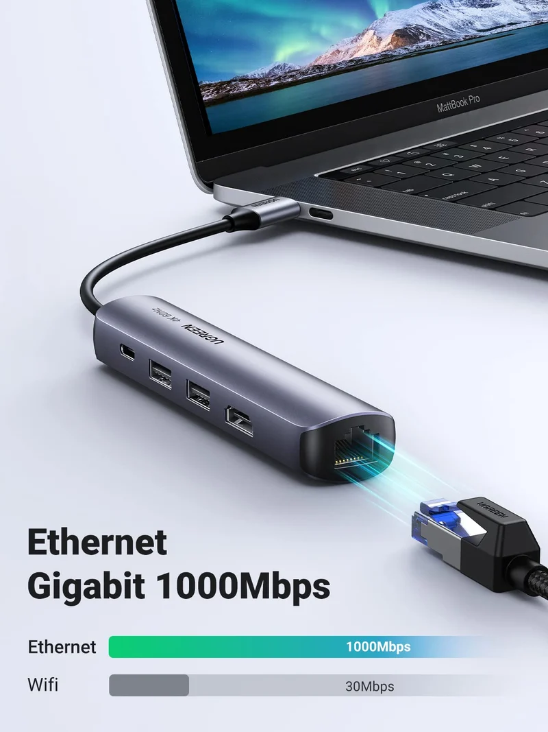 UGREEN Hub USB C 5 en 1 PD 100W (HDMI 4K@60Hz, PD 100W)