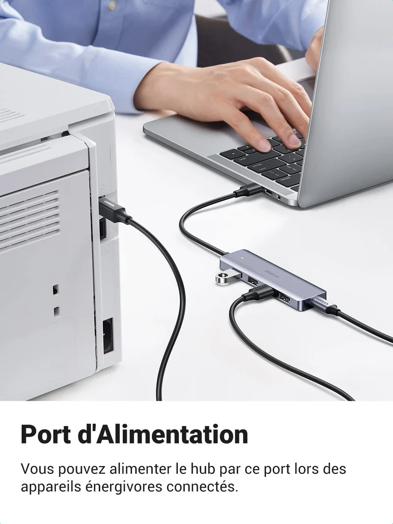 UGREEN Data Hub USB 3.0 vers 4 Ports USB 5Gbps Transfert Rapide