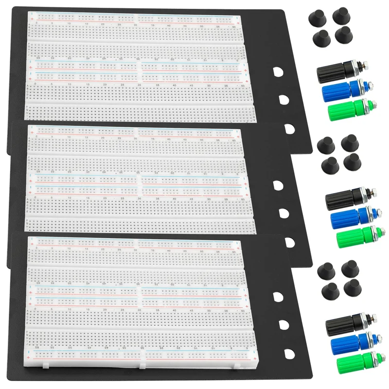 SYB-1660 Lötfreies Breadboard Protoboard | Breadboard-Kit | Tie-Point 1660 ZY-204 | 4 Strombahnen