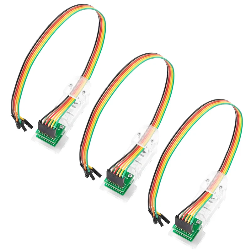 6 Pin Programmer SPI Modul Test Werkzeug PCB Klemme 1*6P Gold-beschichtete Pogo Pins