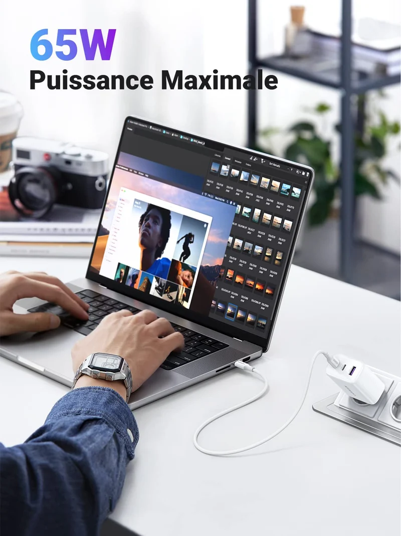 UGREEN 65W Chargeur USB C Rapide 3 Ports