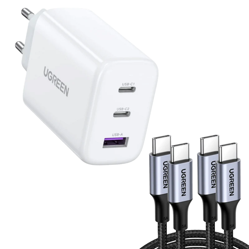 UGREEN 65W Chargeur USB C Rapide 3 Ports