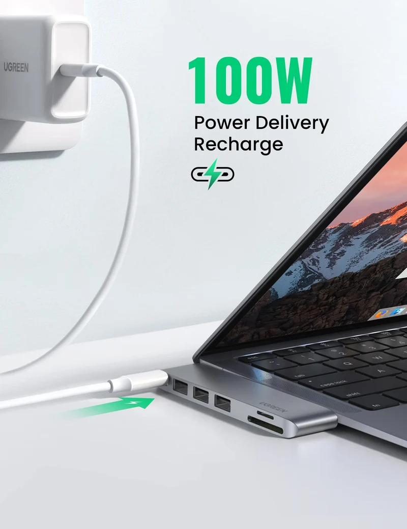 UGREEN Hub USB-C 6-en-2 Pour MacBook Pro