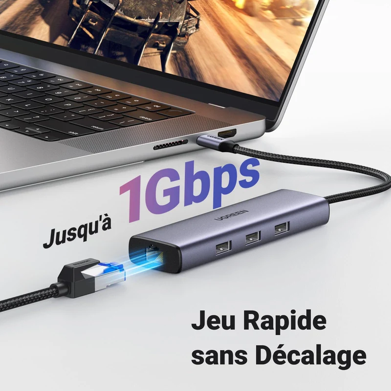 UGREEN Revodok 1061 Hub USB-C 6-en-1 (100W PD, HDMI 4K@30Hz)