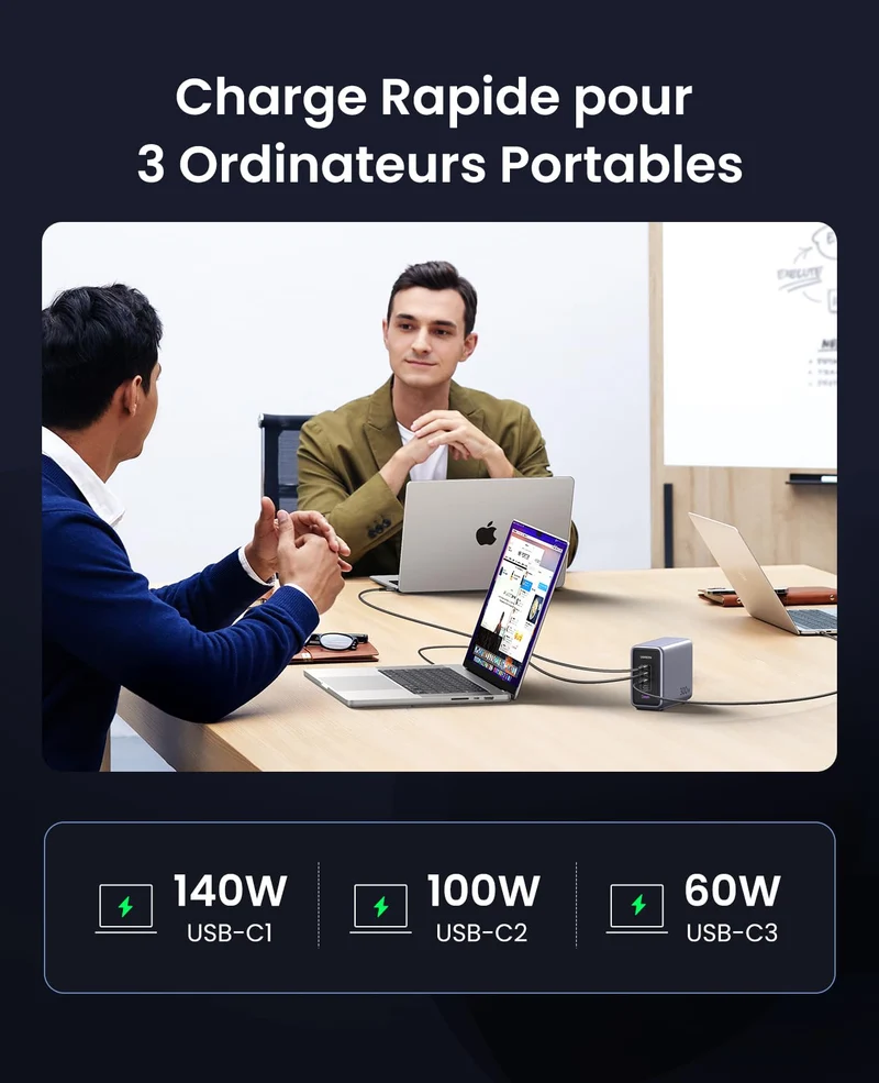 UGREEN Nexode 300W GaN Chargeur PD USB-C avec 5 ports