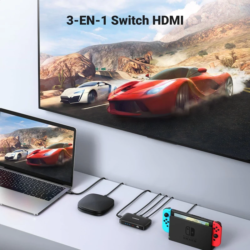UGREEN Switch HDMI 4K 30Hz Commutateur HDMI 3 1080P 60Hz