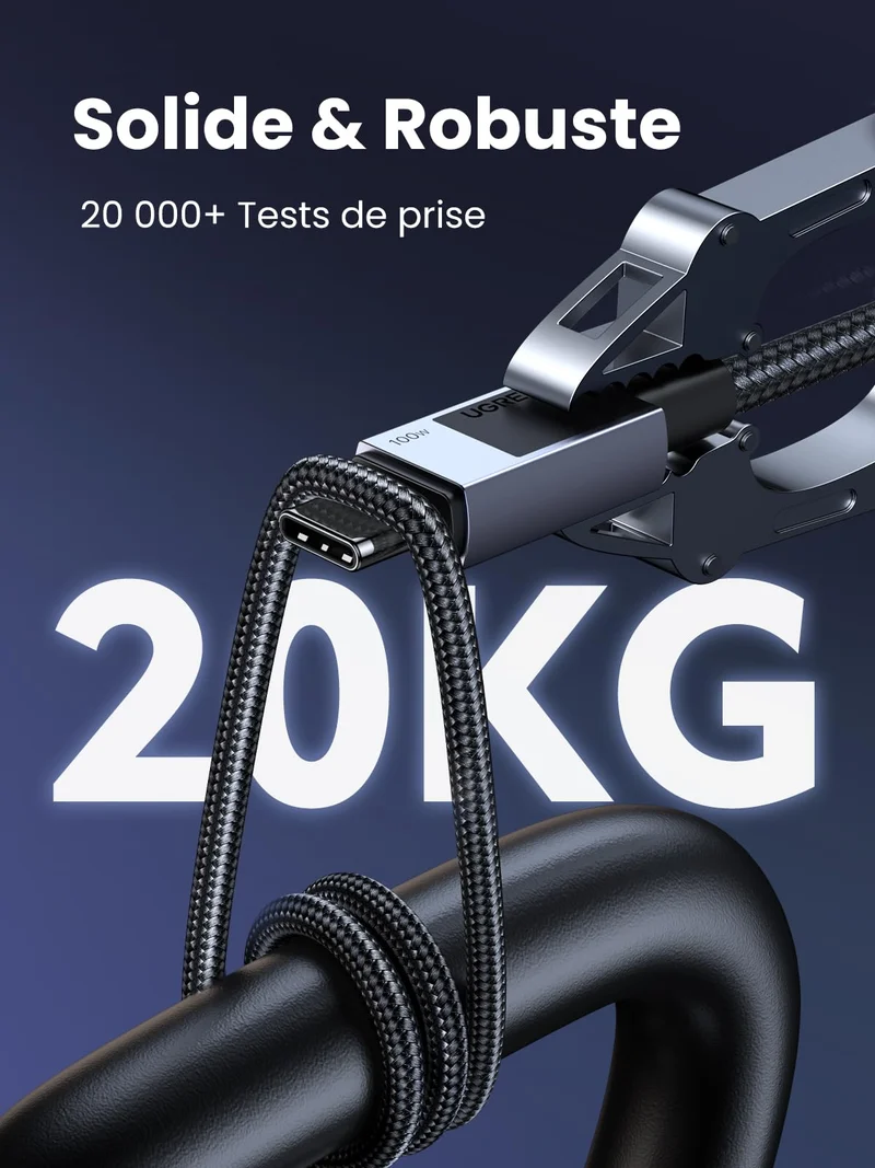 UGREEN Câble USB C PD 100W 20V 5A Charge Rapide QC 4.0 Chargeur Type C (0.5M)