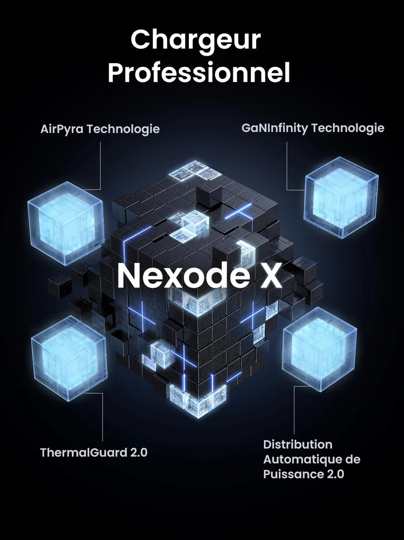 UGREEN Nexode X 100W Chargeur USB C Rapide avec Technologie GaNInfinity