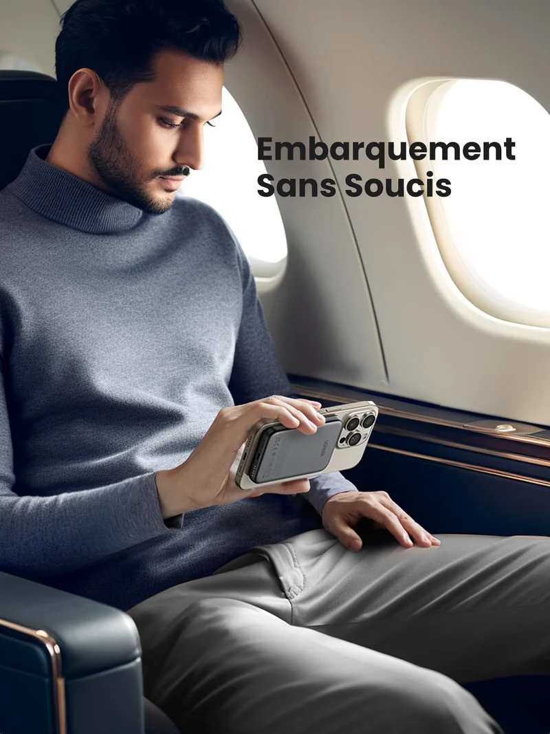 UGREEN Nexode Mini Batterie Externe Magnétique sans Fil 5000mAh 15W MagSafe
