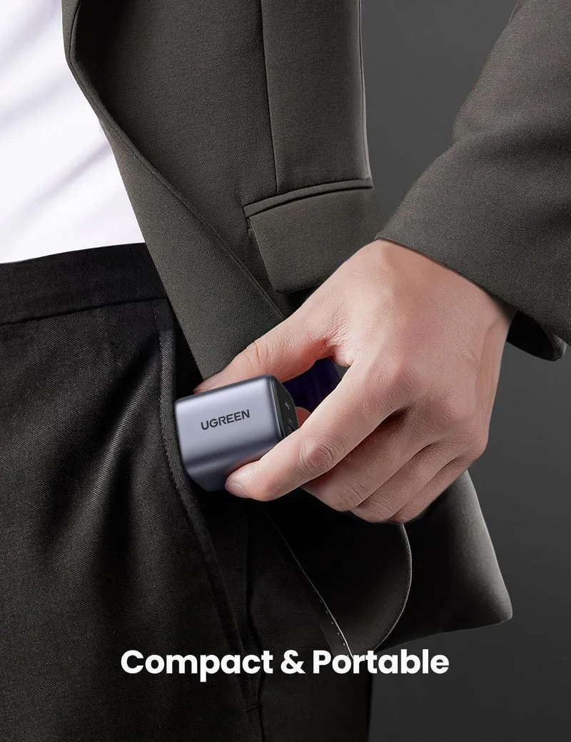 UGREEN Nexode 35W GaN Chargeur USB C Rapide avec Double Prise USB C et USB A