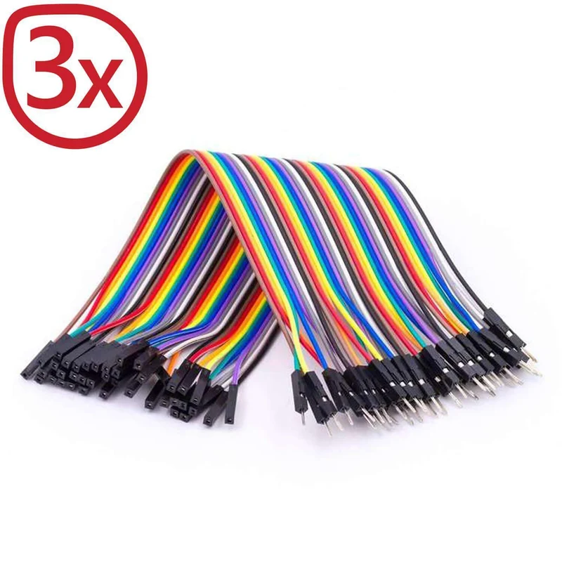 Jumper Wire Kabel 40 STK. je 20 cm F2M Female to Male kompatibel mit Arduino und Raspberry Pi Breadboard