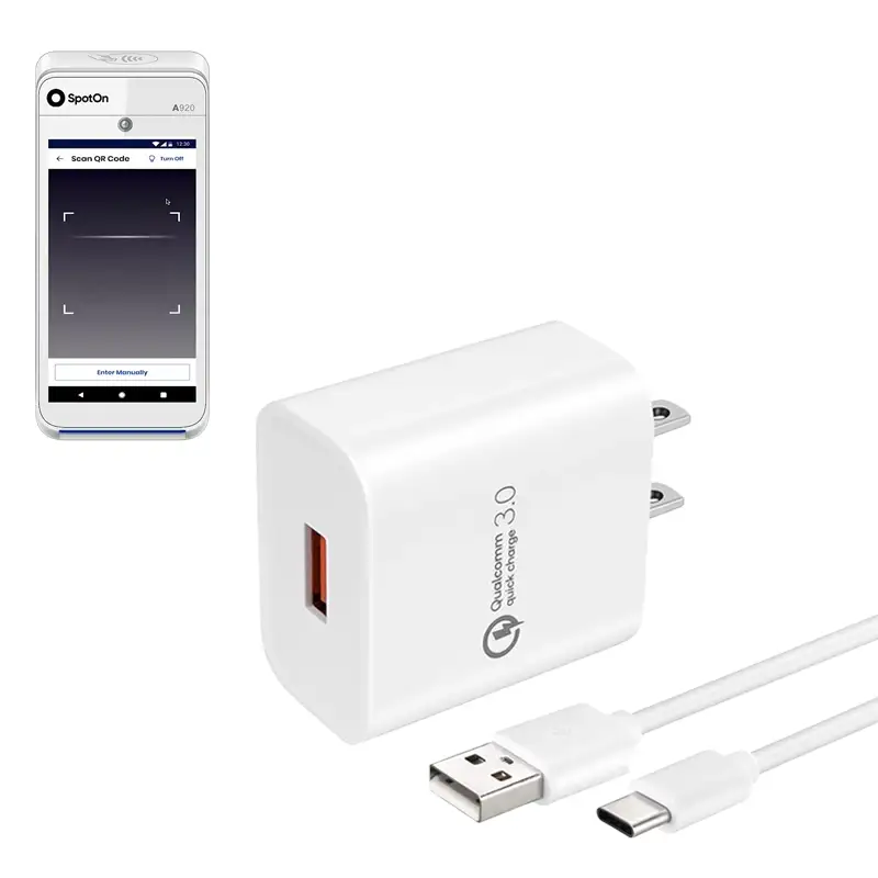 Chargeur mural pour appareil SpotOn POS portable avec câble USB-A vers USB-C | Agoz