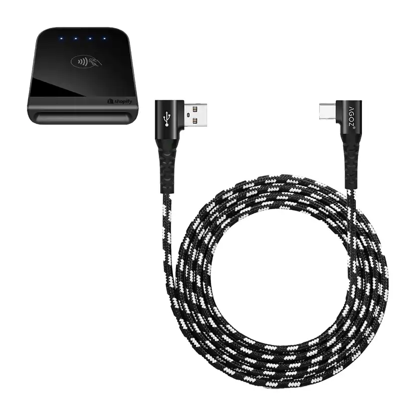 Câble de recharge USB-C à 90 degrés pour lecteur Shopify Tap & Chip | Agoz
