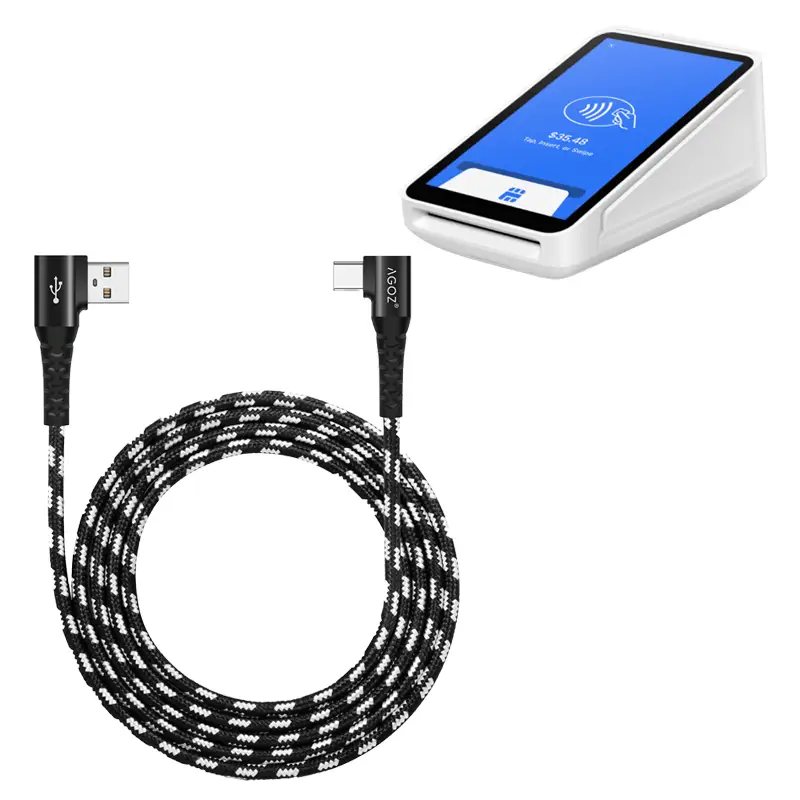 Câble de charge USB-C à 90 degrés pour terminal Square POS portable | Agoz