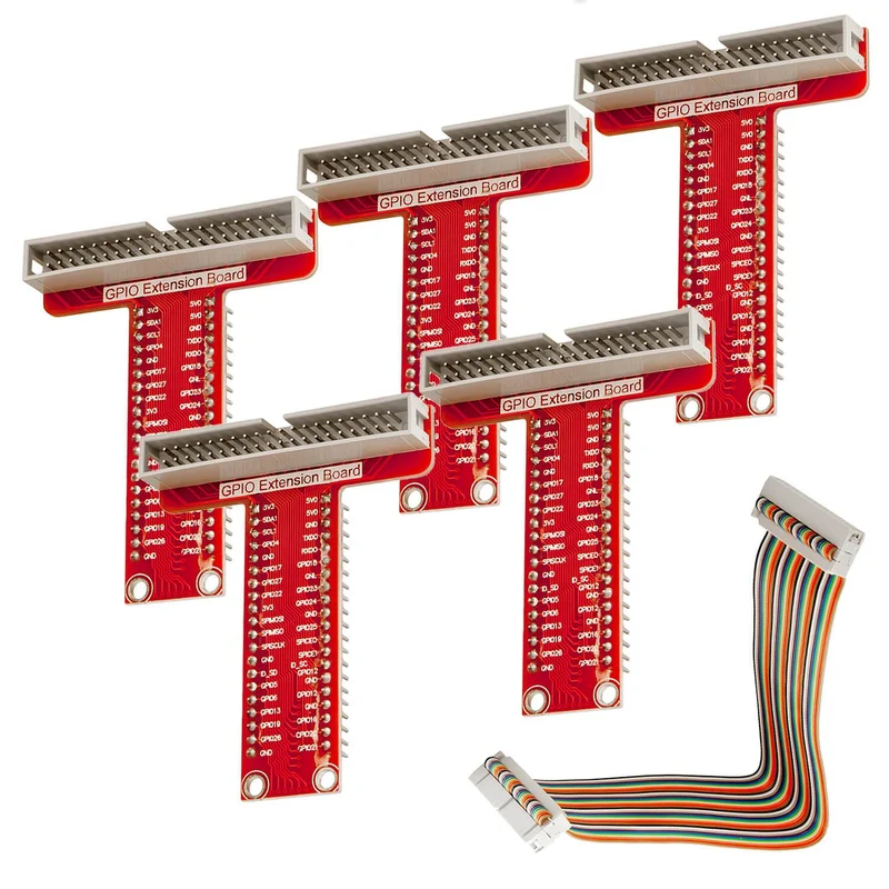 40 Pins GPIO Breakout Board und kompatibles Flachband Ribbon Kabel für Raspberry Pi